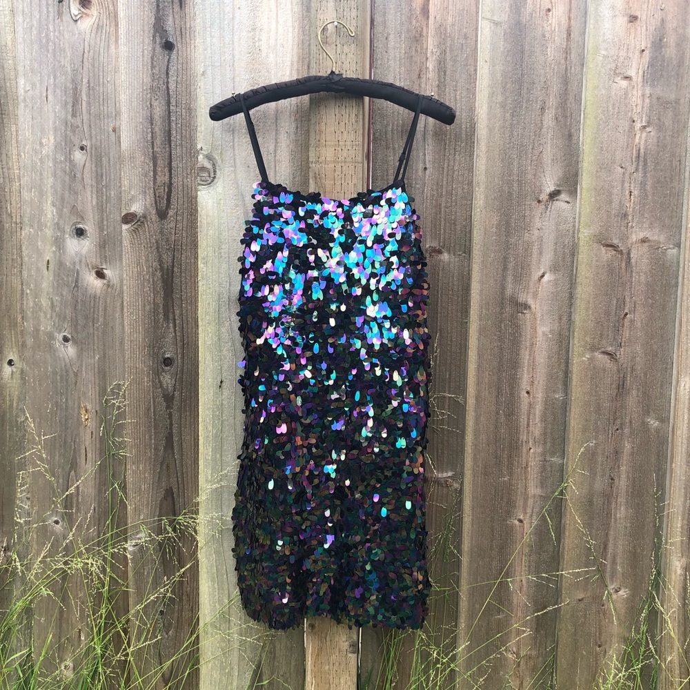 Mini Dress with Large Sequins